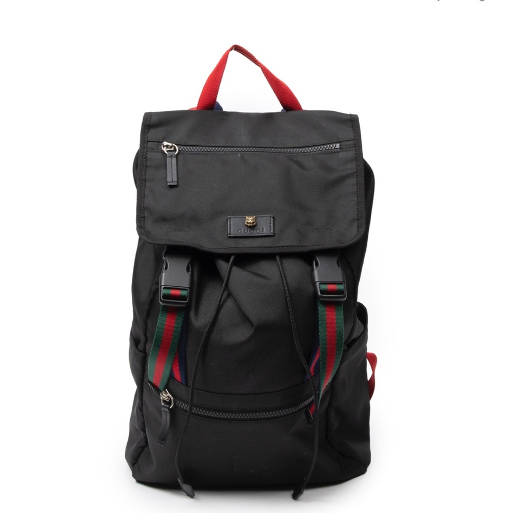 GUCCI
Techno Canvas Web Double Buckle Backpack only worn twice.Perfect condition